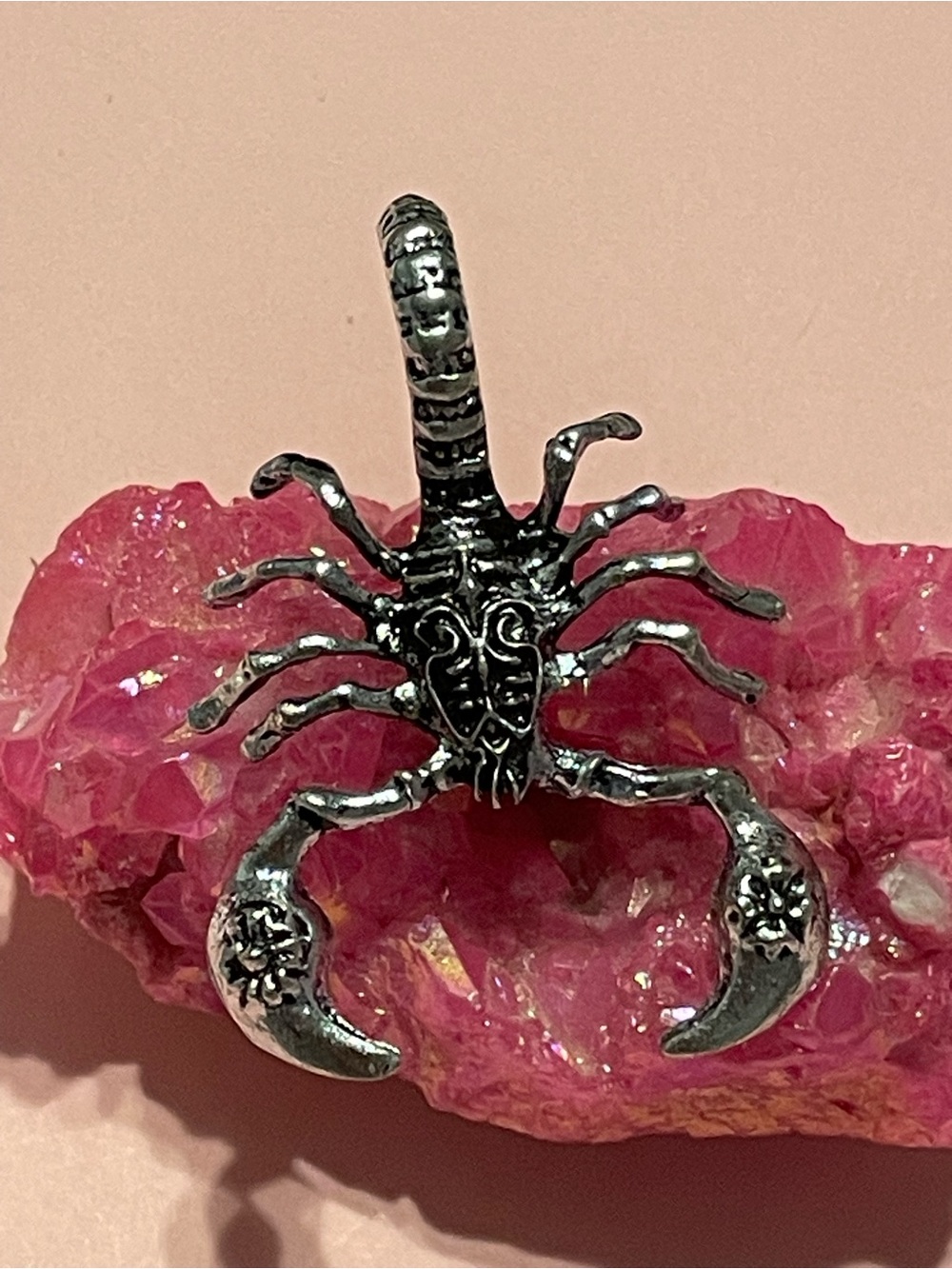 Scorpion Statement Silver Tone Pendant or Ornament #9132